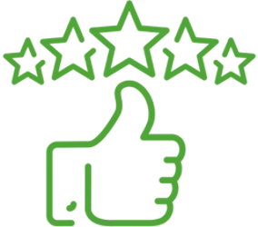 Our 5 star review icon